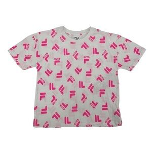 NWT Fila Neon Pink Boxy Short Sleeve Shirt Size Large (14/16) Girl's